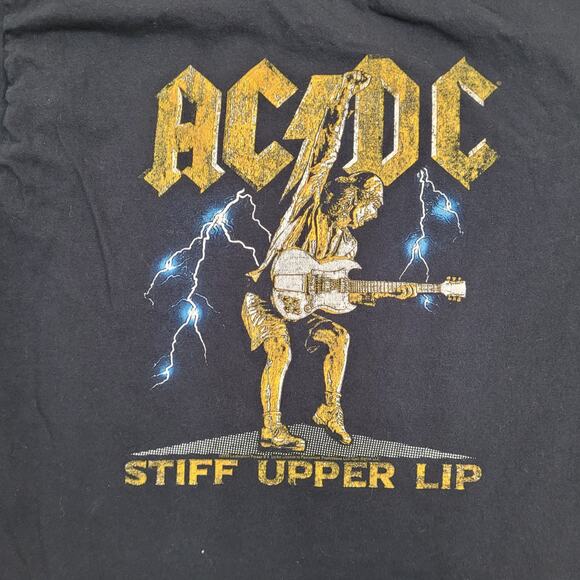 ACDC Shirt Womens XL 23x26 Stiff-Upper-Lip Black - Picture 11 of 12